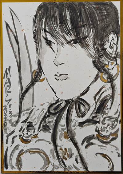 白泽拍卖卡牌手绘专场第32期（愿得长如此 年年物侯新） - 2026 秦嘉裕工艺色纸 齐天大圣 A5  秦嘉裕签绘 扈三娘