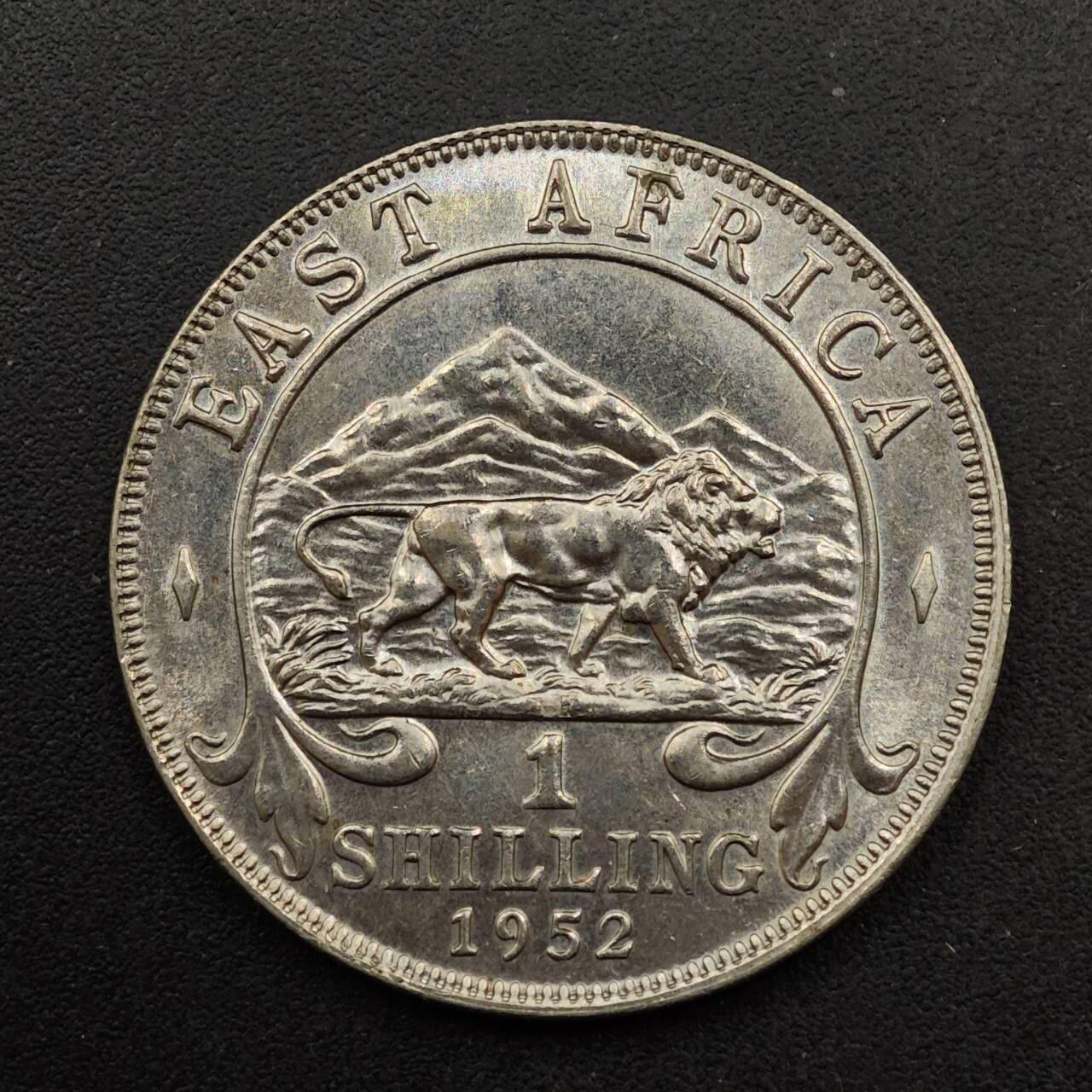  【淘币小摊】限时拍第八百六十六拍   散币场    年前最后一周之前预留8号9号全部发出请更换最新收货地址不方便收货的请勿参拍或者顺丰到付 英属东非1952年乔治六世一先令镍币