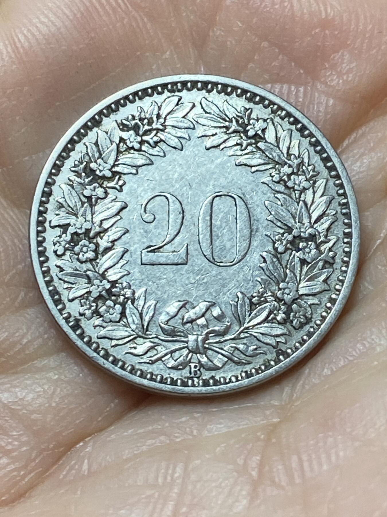 2026年第二十场(总第一百八十九场）外国好品散币场(免佣金) 稀少早期年份–瑞士🇨🇭1883年20拉彭(第二版，B标伯尔尼造)