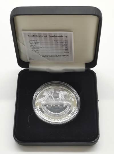 博洋堂“心向春光”2月精品大拍专场暨第160期（全场包邮） - 2012年斐济1元精制银币 自然母亲的宝藏-白色珍珠 20克999银 发行量：999 盒证全