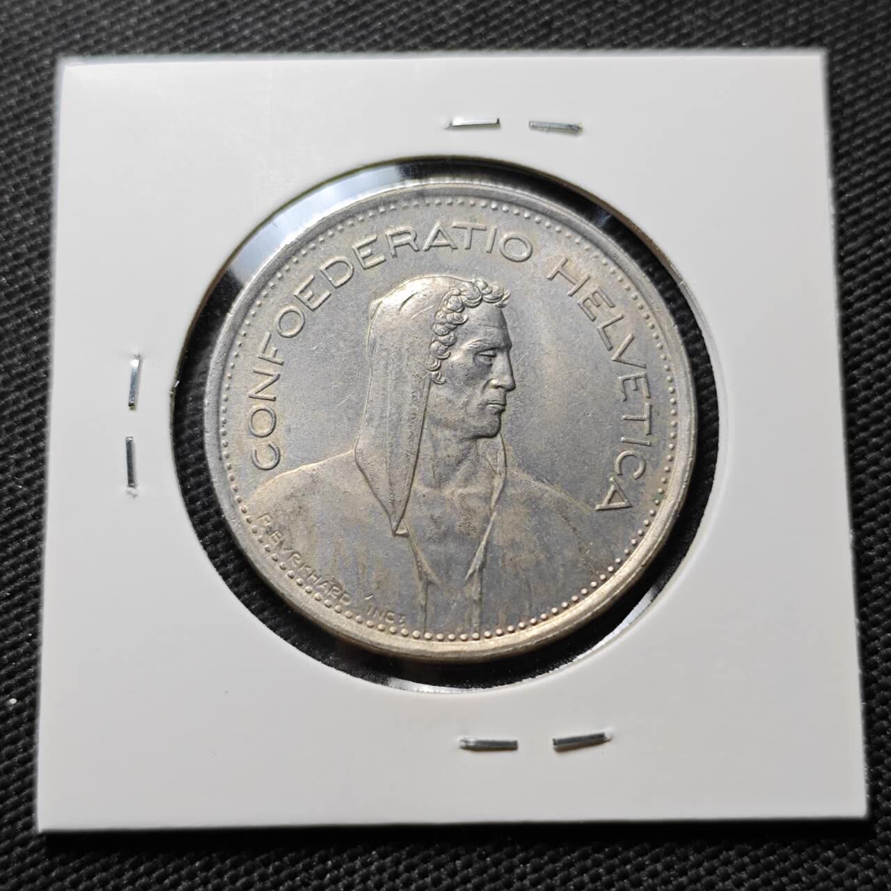 KK钱币收藏小铺  第394期  2月预留时间 周末发货 1970瑞士5法郎 