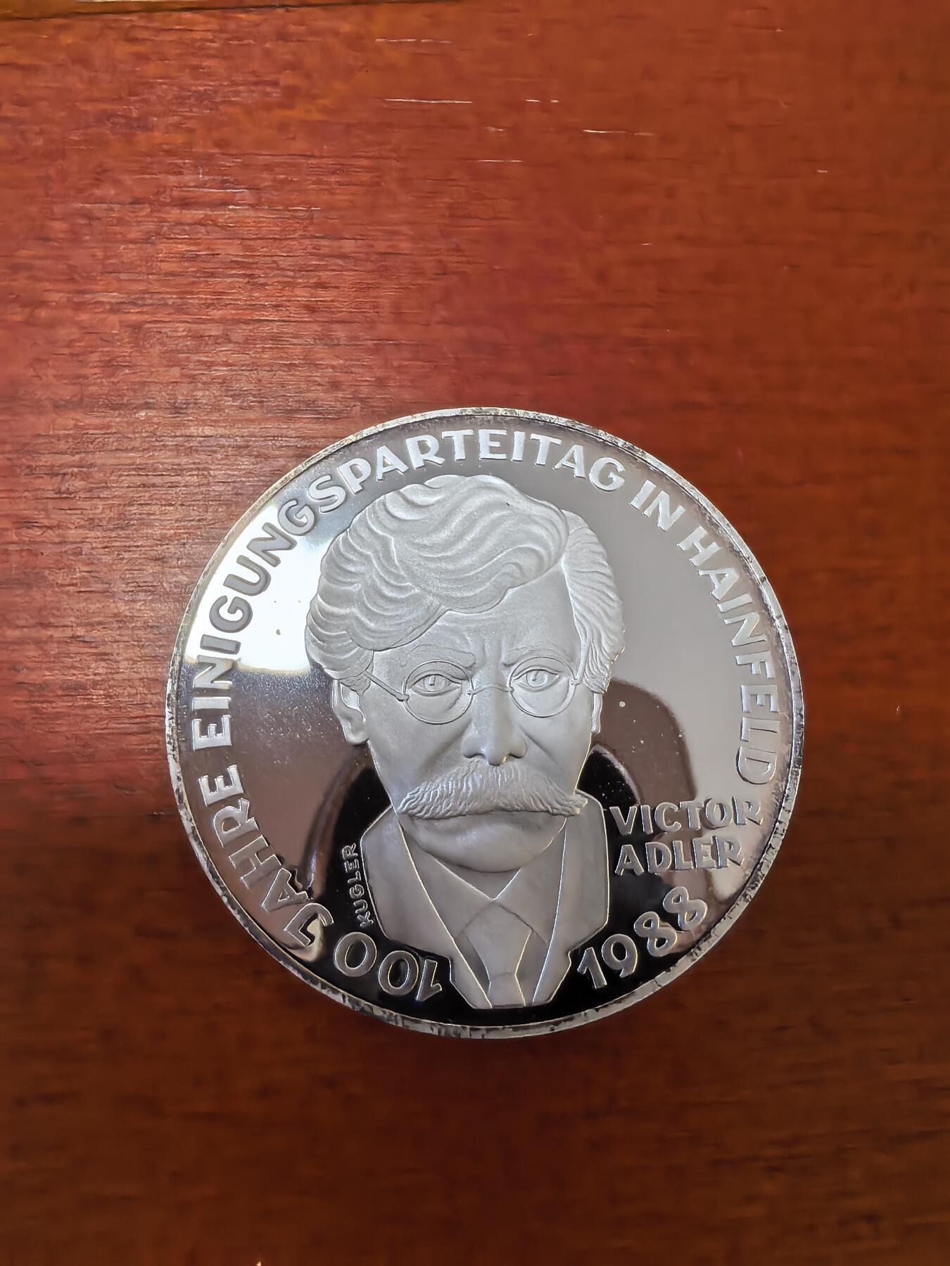 长老汇蛇年精选第九十八场拍卖 1988奥地利基社党百周年500先令精制银币，24克925银