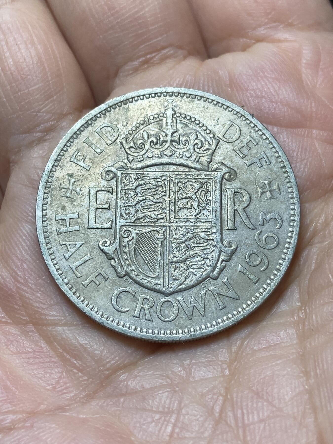 2026年第二十场(总第一百八十九场）外国好品散币场(免佣金) 英国🇬🇧1963年半克朗(伊丽莎白二世青年桂冠第二版)