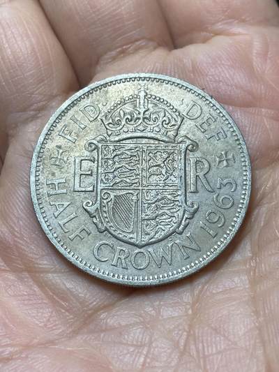 2026年第二十场(总第一百八十九场）外国好品散币场(免佣金) - 英国🇬🇧1963年半克朗(伊丽莎白二世青年桂冠第二版)