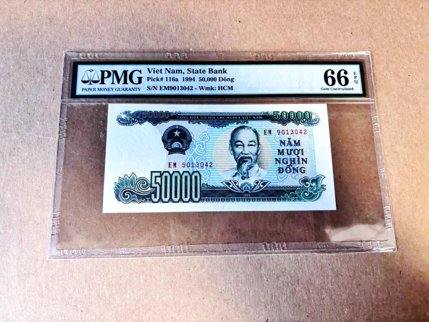 【Blue Auction】世界纸币精拍第784期——18级TOP拍卖/信誉/品质/专业/高效💫 越南 1994年50000盾 PMG66EPQ 
