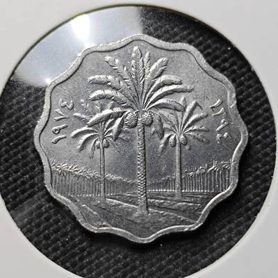 KK钱币收藏小铺  第394期  2月预留时间 周末发货 -  伊拉克5费尔椰树