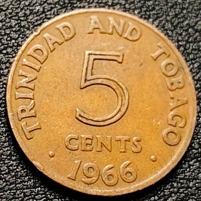 泉币菌-第181场- 精品福利场 - 特立尼达和多巴哥 1966年5分青铜币