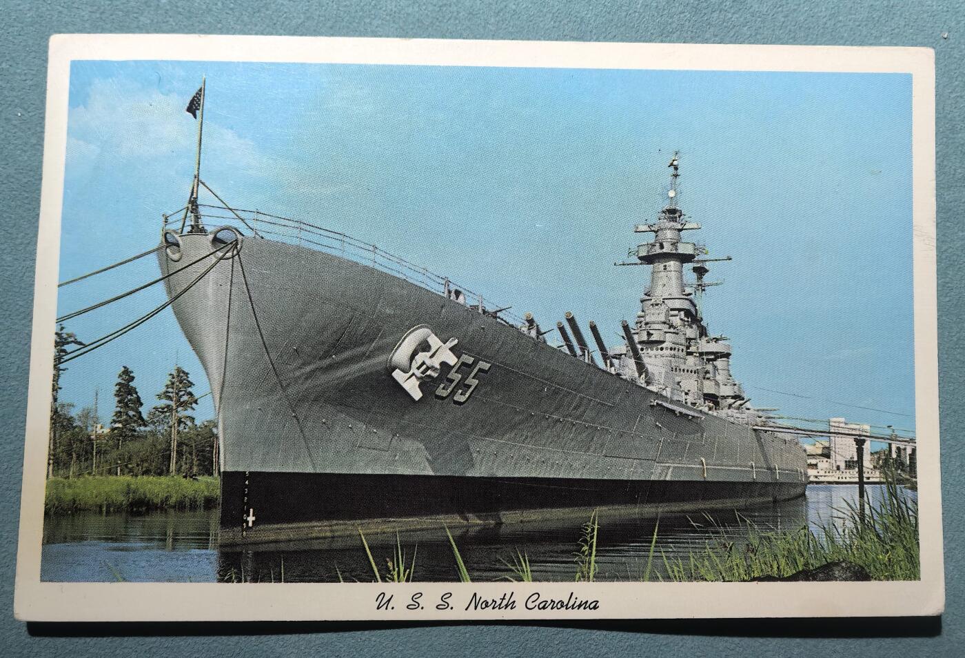 盛世勋华——号角文化勋章邮票专场拍卖第304期 美国冷战时期军舰专题明信片 北卡罗来纳号（BB-55）战列舰  