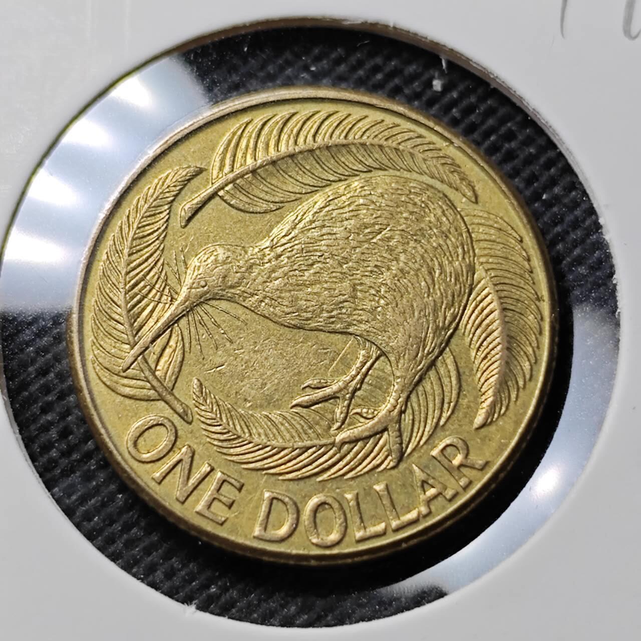 KK钱币收藏小铺  第394期  2月预留时间 周末发货  1990新西兰1元