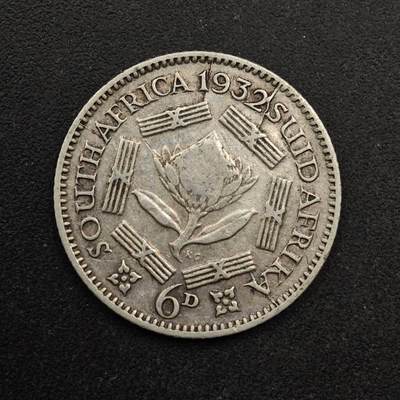 【淘币小摊】实时拍第八百六十七拍   小银币散币场    年前最后一周之前预留8号9号全部发出请更换最新收货地址不方便收货的请勿参拍或者顺丰到付 - 南非1932年乔治五世6便士银币