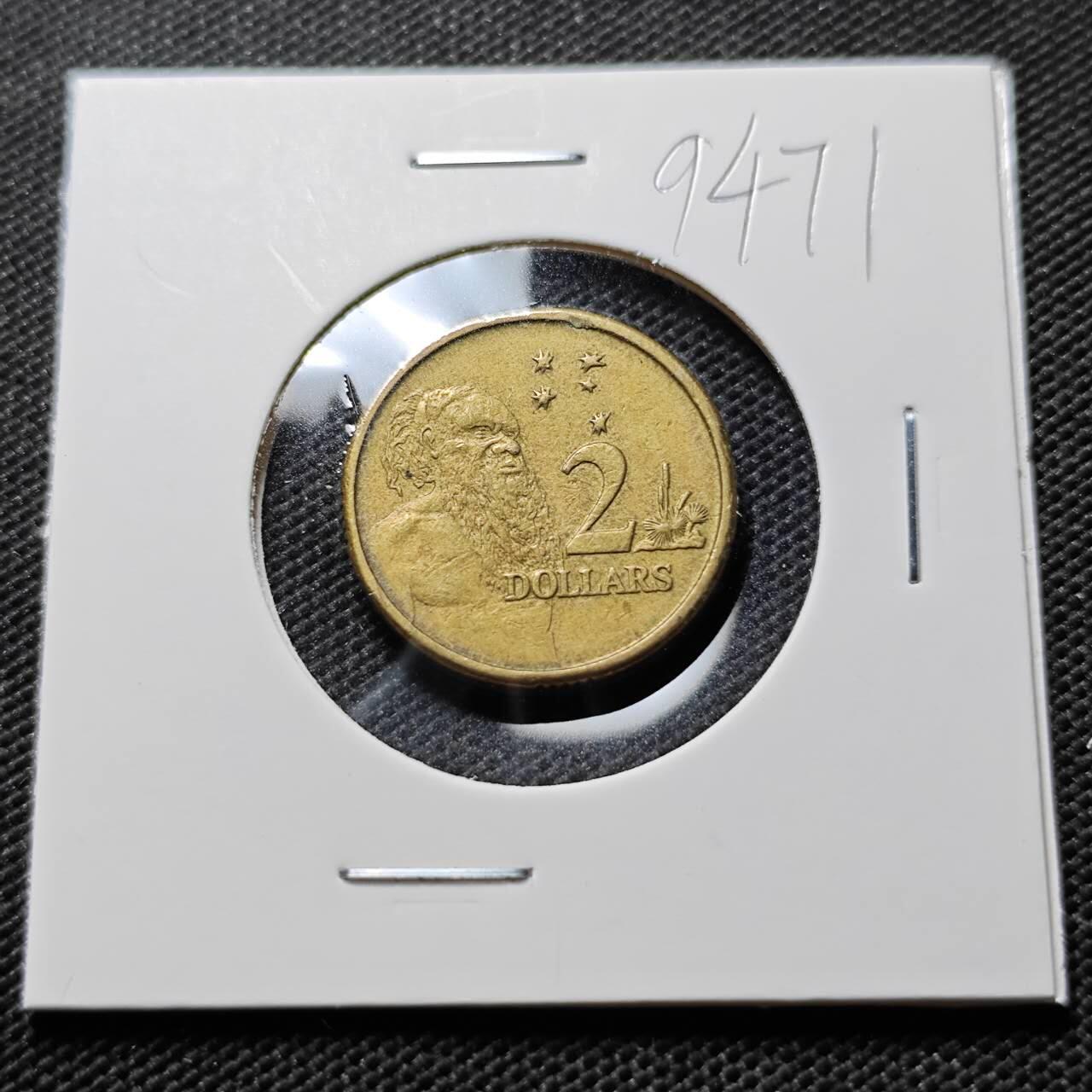 KK钱币收藏小铺  第394期  2月预留时间 周末发货  1993澳大利亚土著人2元