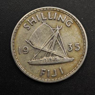 【淘币小摊】实时拍第八百六十七拍   小银币散币场    年前最后一周之前预留8号9号全部发出请更换最新收货地址不方便收货的请勿参拍或者顺丰到付 - 斐济1935年乔治五世1先令银币