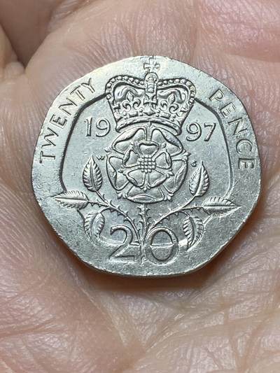 2026年第二十场(总第一百八十九场）外国好品散币场(免佣金) - 英国🇬🇧1997年20便士(伊丽莎白二世中年高冠，关门年)