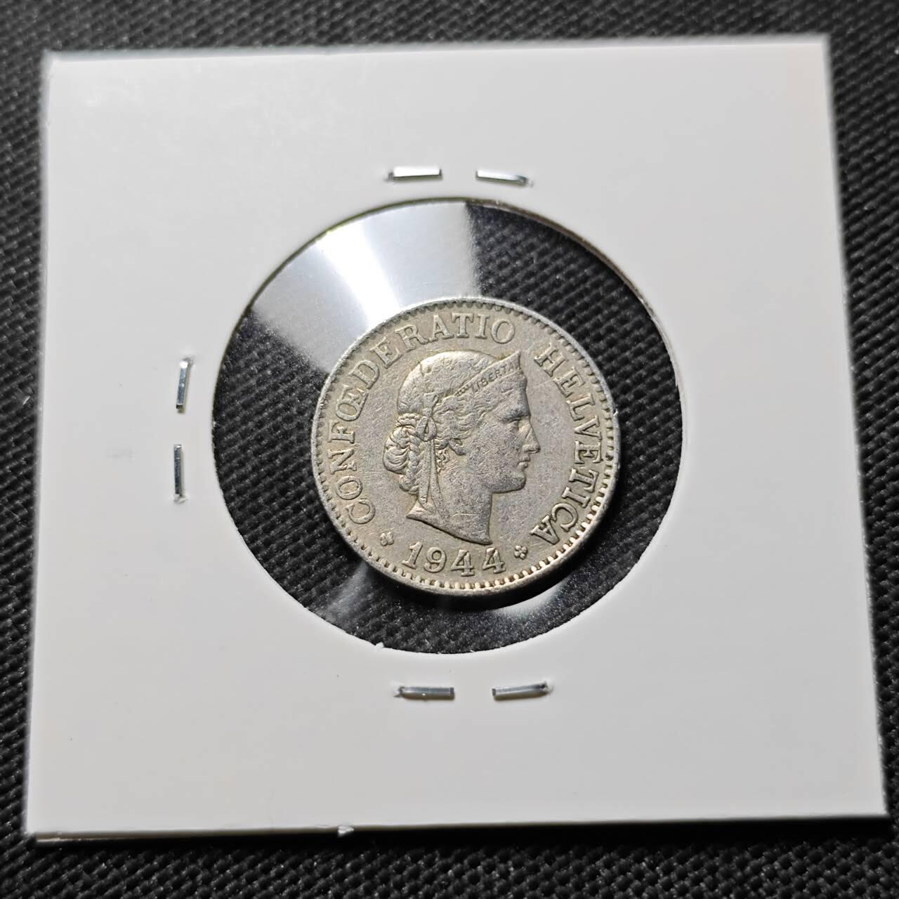 KK钱币收藏小铺  第394期  2月预留时间 周末发货 1944瑞士10分 