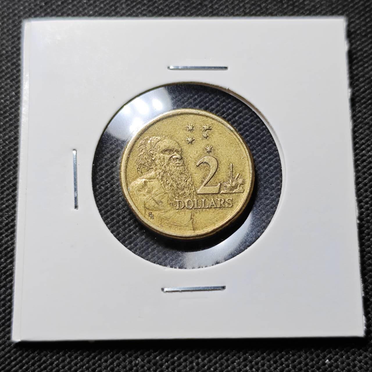 KK钱币收藏小铺  第394期  2月预留时间 周末发货 1988澳大利亚土著人2元 