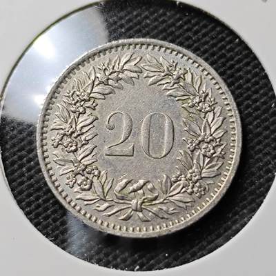 KK钱币收藏小铺  第394期  2月预留时间 周末发货 - 1978瑞士20分 