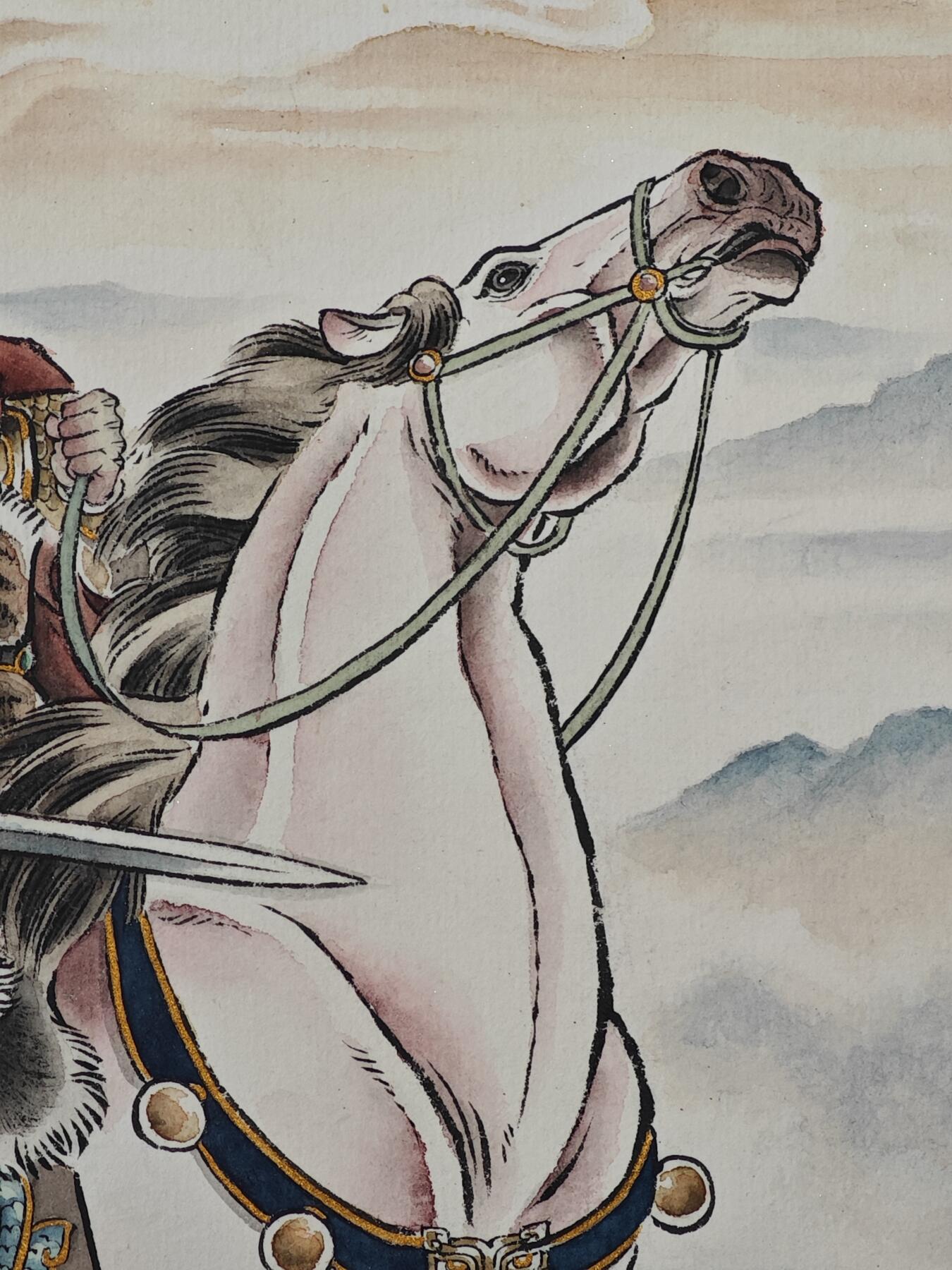 白泽拍卖卡牌手绘专场第32期（愿得长如此 年年物侯新） 2025 大卡道 摩点众筹 贾志鹏 封神谱原画 姬发 A4