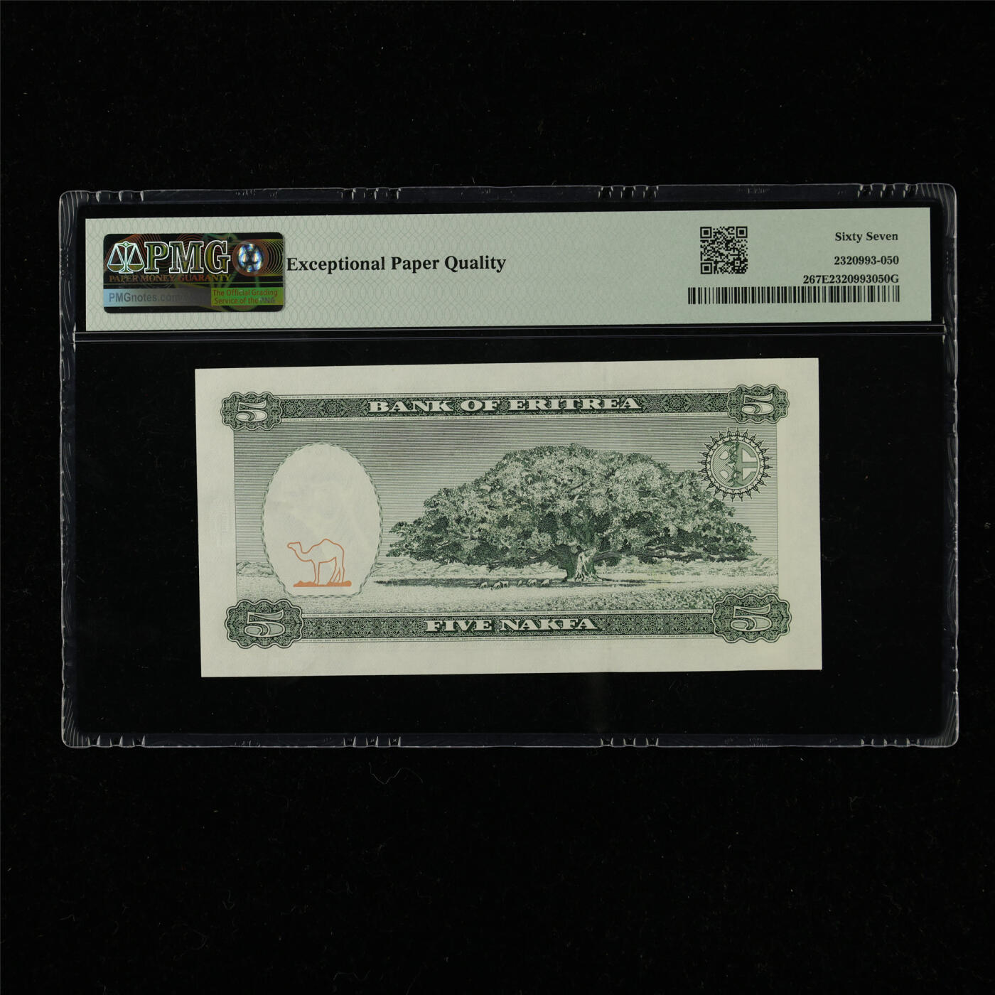 【亘邦集藏】第220期拍卖 1997年 厄立特里亚5纳克法 PMG 67EPQ AD0184650