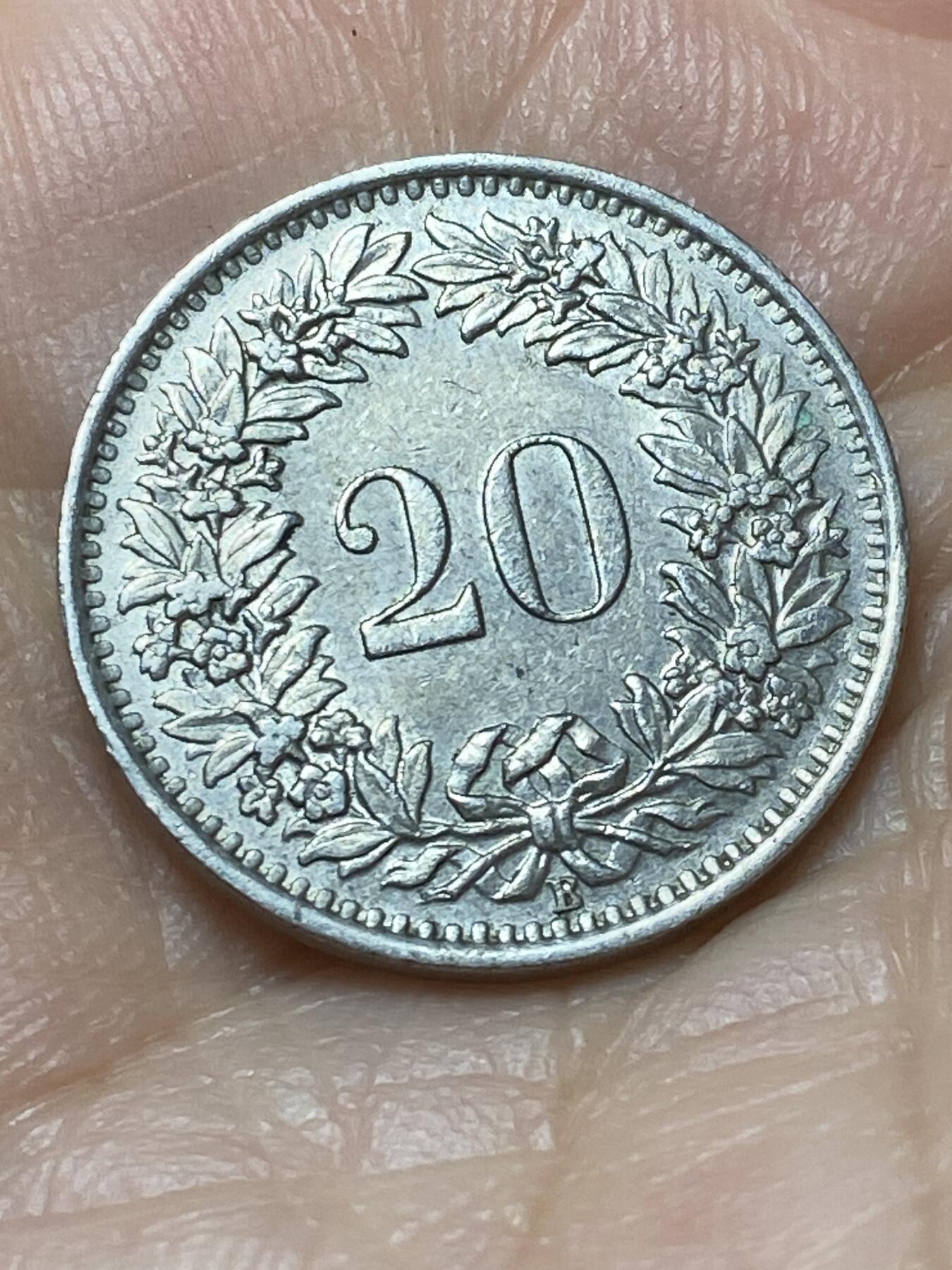 2026年第二十场(总第一百八十九场）外国好品散币场(免佣金) 瑞士🇨🇭1962年20拉彭(第三版，B标伯尔尼造)