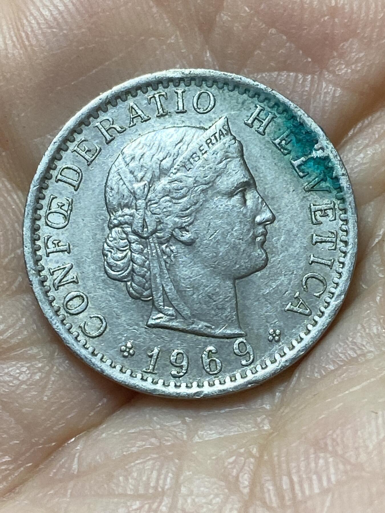 2026年第二十场(总第一百八十九场）外国好品散币场(免佣金) 瑞士🇨🇭1969年20拉彭(第三版，B标伯尔尼造)