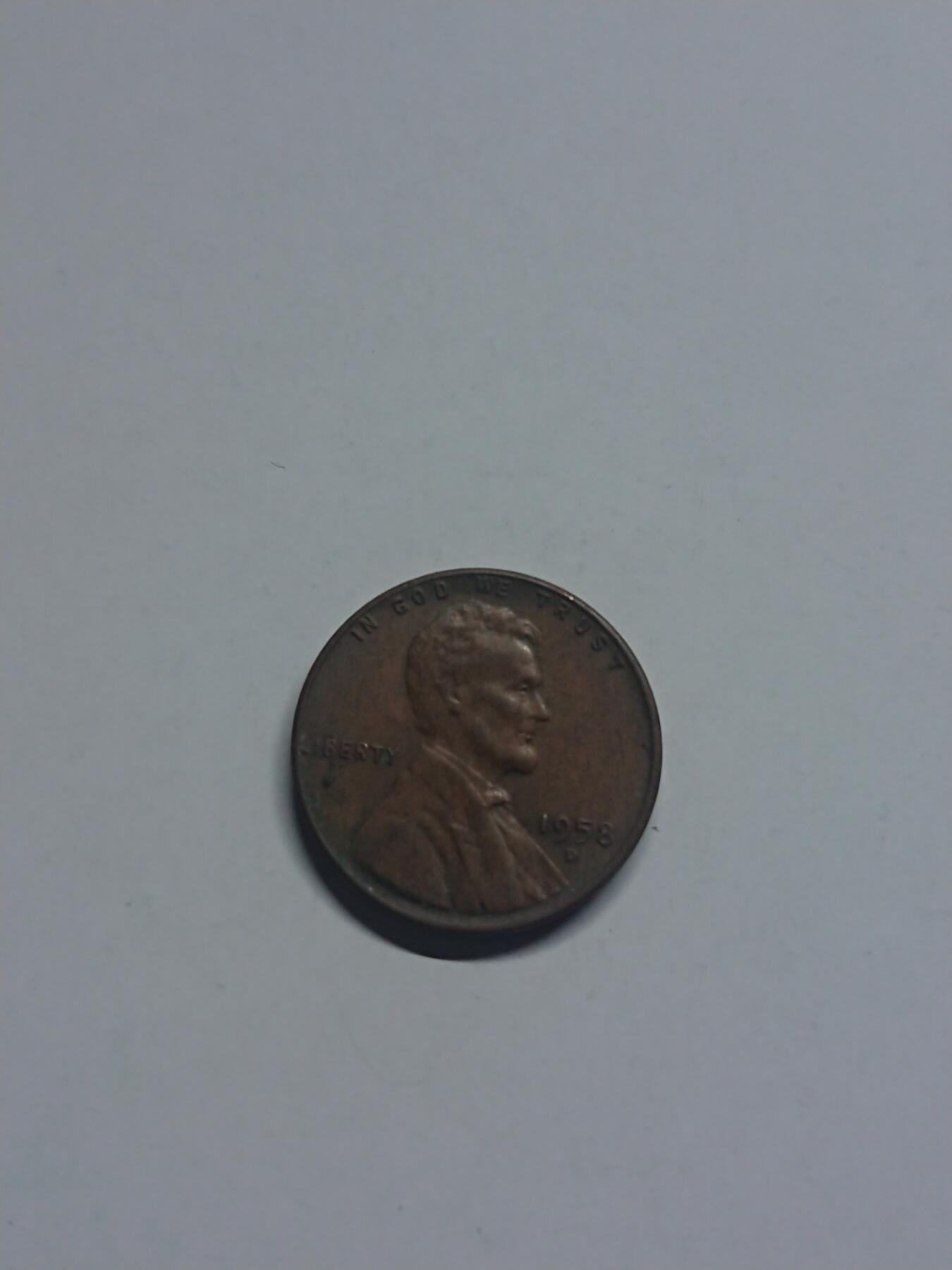 松南世界钱币——260205 美国1958年林肯1分铜币