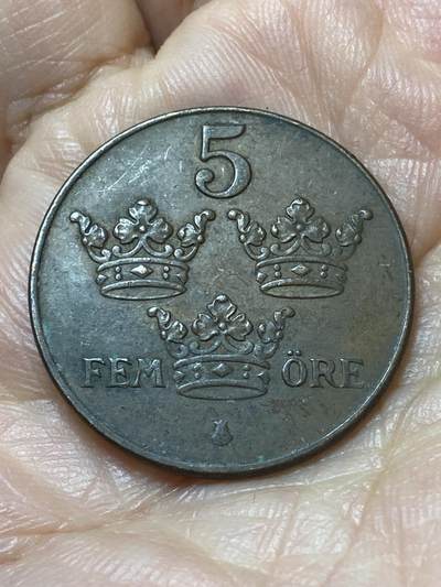 2026年第二十场(总第一百八十九场）外国好品散币场(免佣金) - 瑞典🇸🇪1931年5欧尔(古斯塔夫五世第二版)