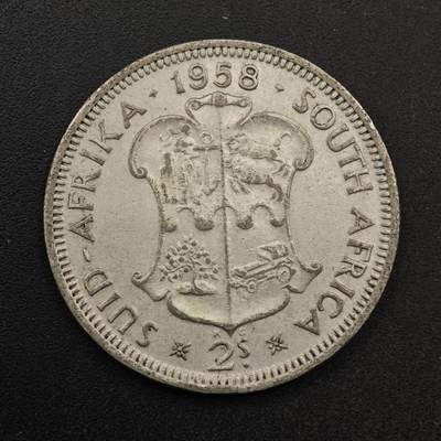 【淘币小摊】实时拍第八百六十七拍   小银币散币场    年前最后一周之前预留8号9号全部发出请更换最新收货地址不方便收货的请勿参拍或者顺丰到付 - 南非1958年伊丽莎白二世2先令银币