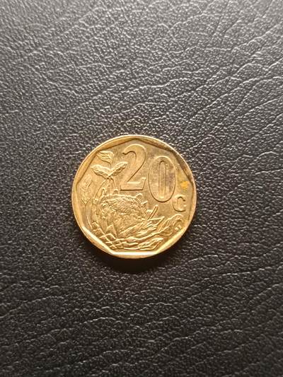 荟藏特别场次第一期——“社长的钢镚堆” - 南非1997年20分 老国徽版本 钢镀黄铜制