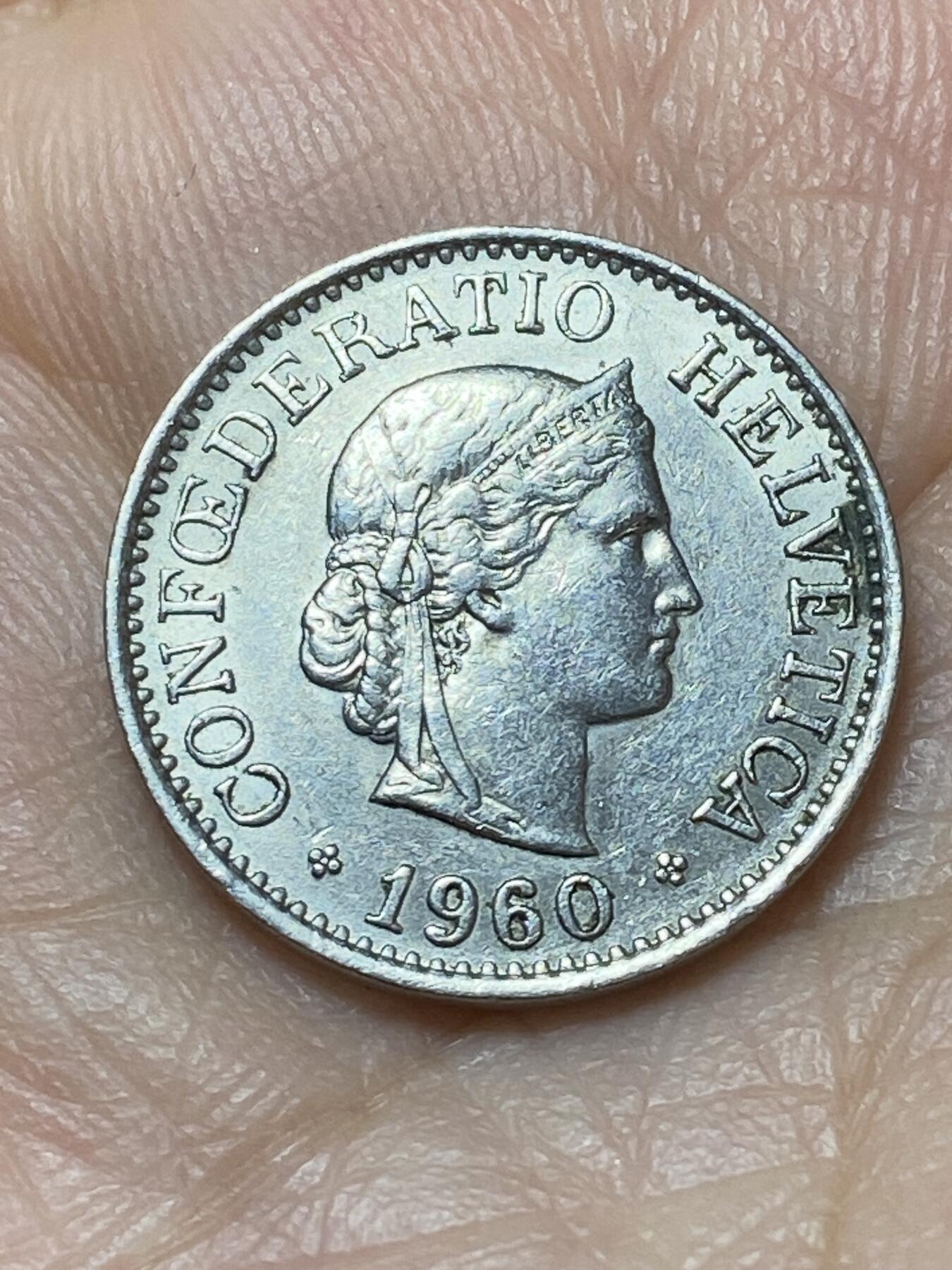 2026年第二十场(总第一百八十九场）外国好品散币场(免佣金) 瑞士🇨🇭1960年10拉彭(第二版，B标伯尔尼造)