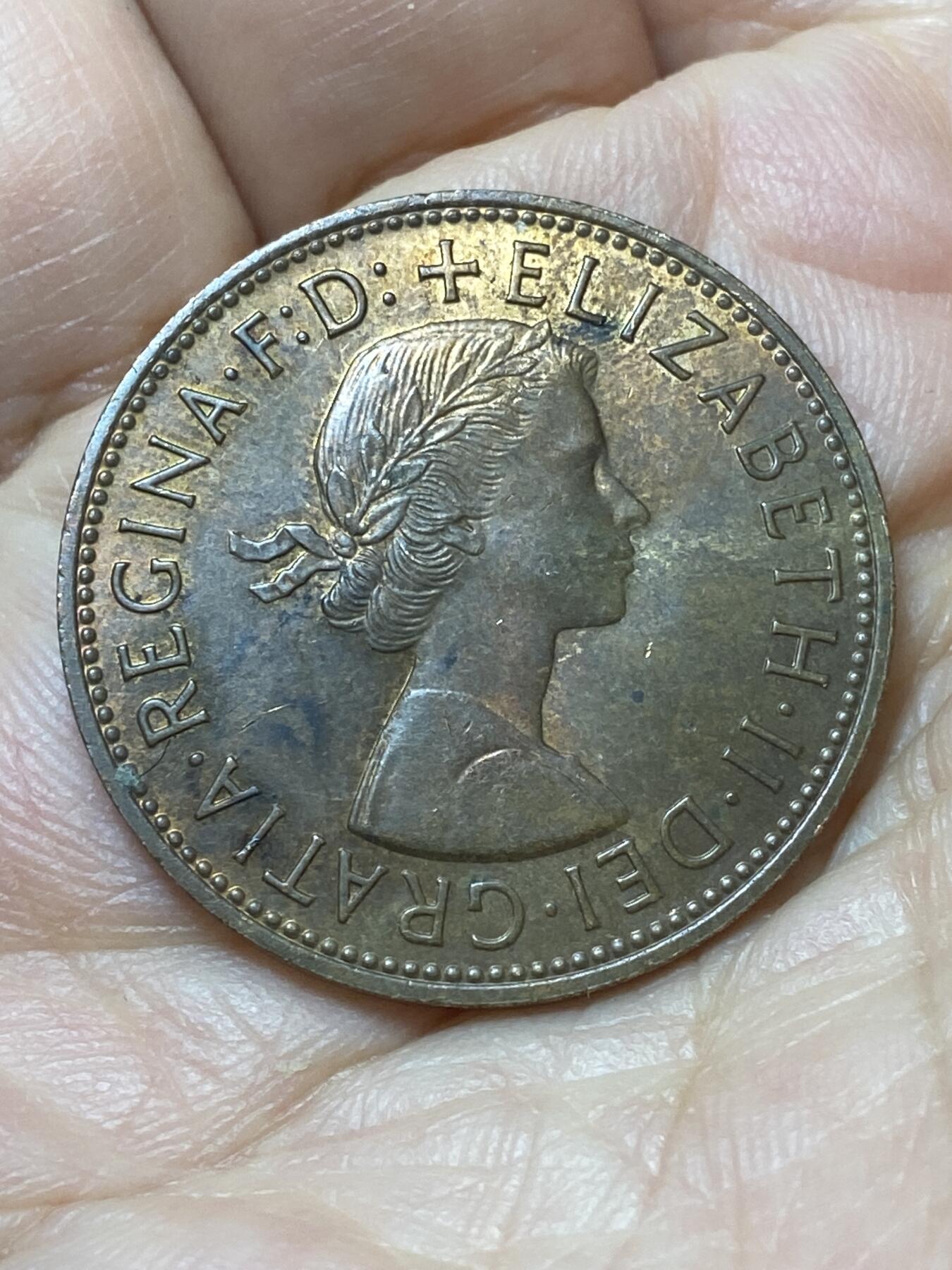 2026年第二十场(总第一百八十九场）外国好品散币场(免佣金) 英国🇬🇧1964年1便士(伊丽莎白二世青年桂冠第二版)