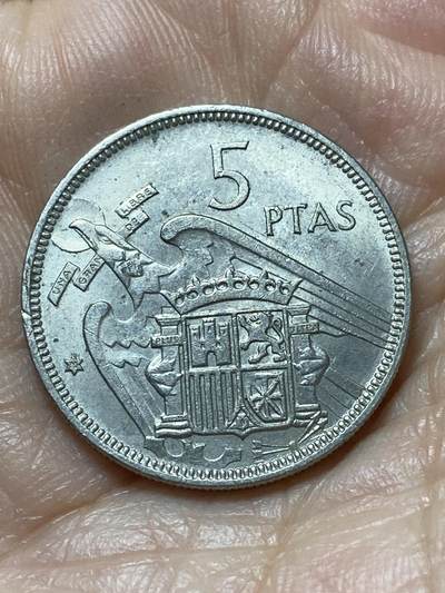 2026年第二十场(总第一百八十九场）外国好品散币场(免佣金) - 西班牙🇪🇸1957年5比塞塔(弗朗哥执政时期)
