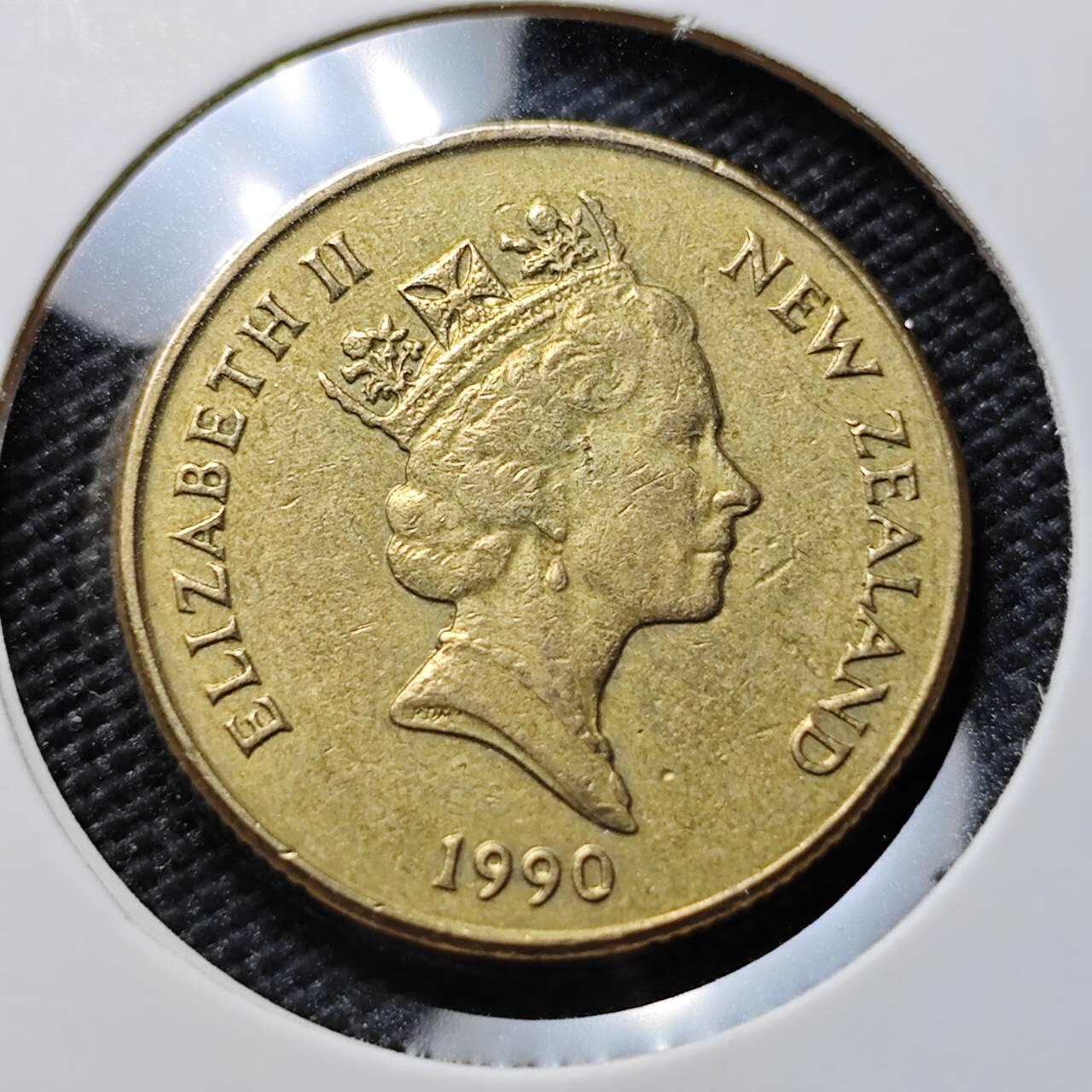KK钱币收藏小铺  第394期  2月预留时间 周末发货 1990新西兰1元 