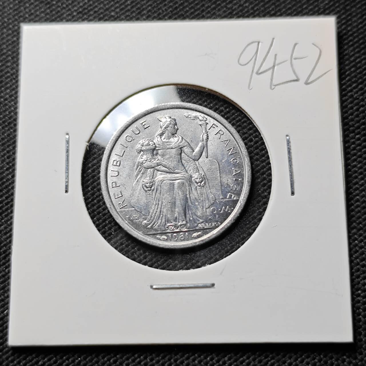 KK钱币收藏小铺  第394期  2月预留时间 周末发货 1981法属新喀里多尼亚1法郎