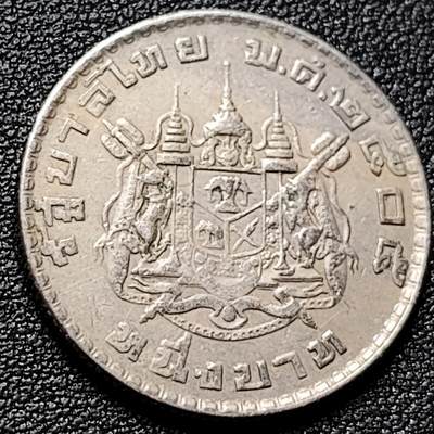 泉币菌-第181场- 精品福利场 - 泰国60年代拉玛九世早期1泰铢26.9MM 