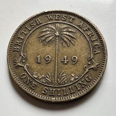 🌹外币初藏🌹🐯2026年第17场 快递将在12号停运 年前需发货的抓紧 ，年后正月十五恢复发货 - 英属西非1949年一先令