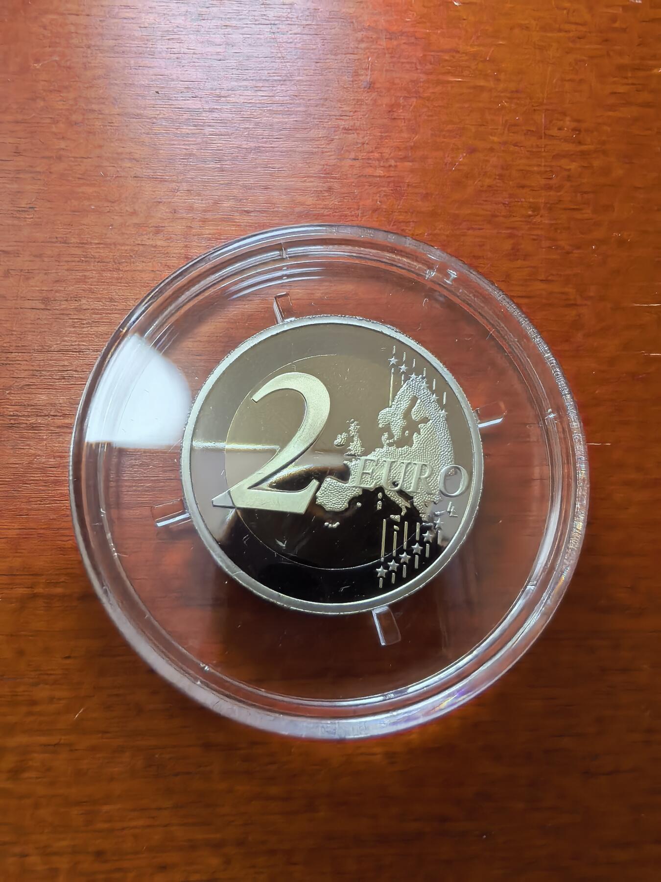 长老汇蛇年精选第九十八场拍卖 2021法国联合国儿童基金会，2欧元精制币，盒证全，1万枚