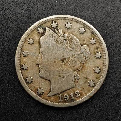  【淘币小摊】限时拍第八百六十六拍   散币场    年前最后一周之前预留8号9号全部发出请更换最新收货地址不方便收货的请勿参拍或者顺丰到付 - 美国1912年5分镍币