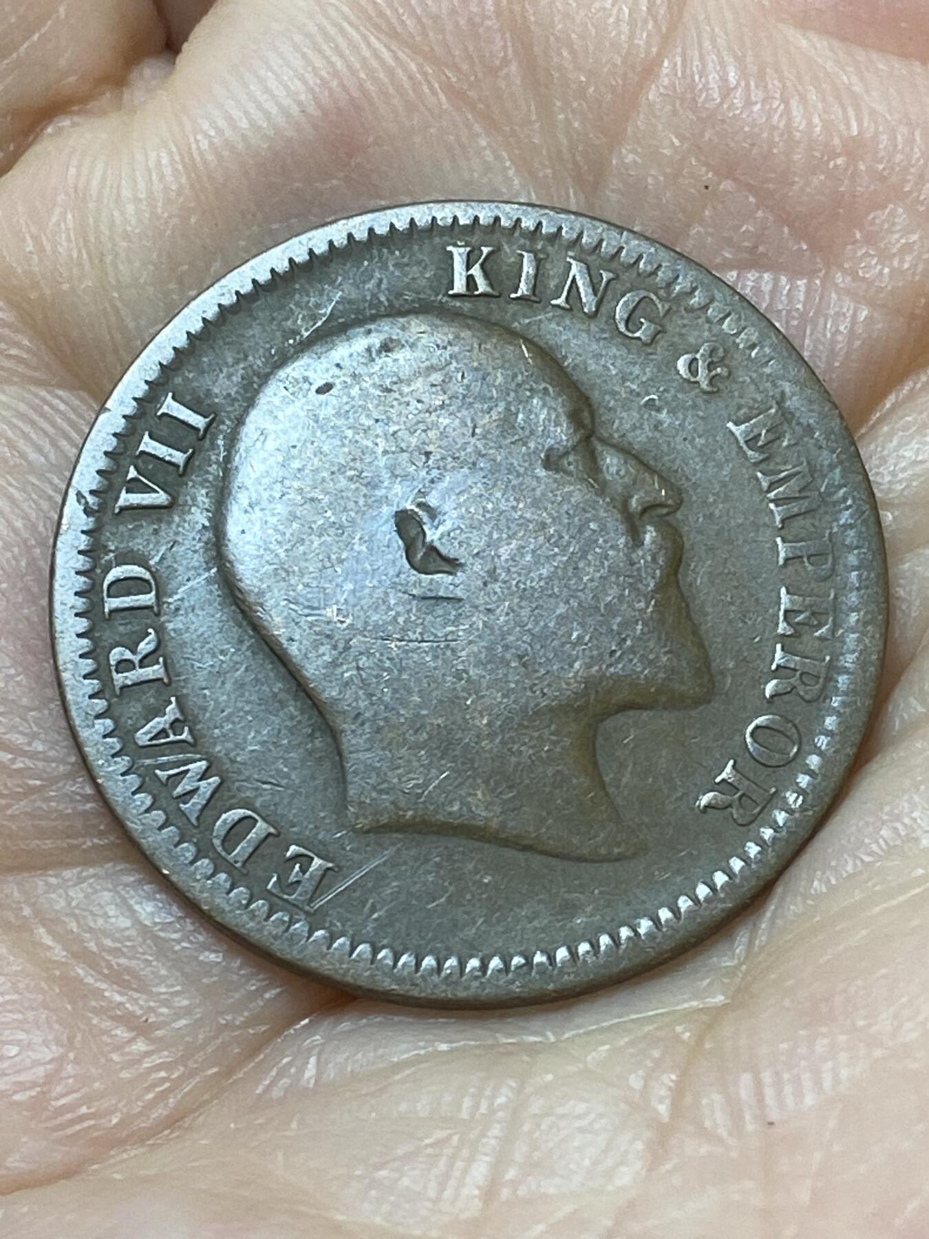 2026年第二十场(总第一百八十九场）外国好品散币场(免佣金) 英属印度1907年1/4安娜(爱德华七世时期)