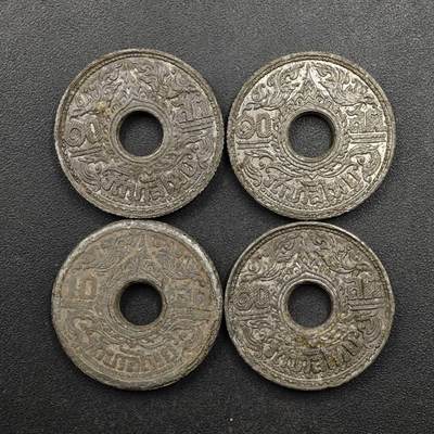  【淘币小摊】限时拍第八百六十六拍   散币场    年前最后一周之前预留8号9号全部发出请更换最新收货地址不方便收货的请勿参拍或者顺丰到付 - 泰国10萨当锌币3枚