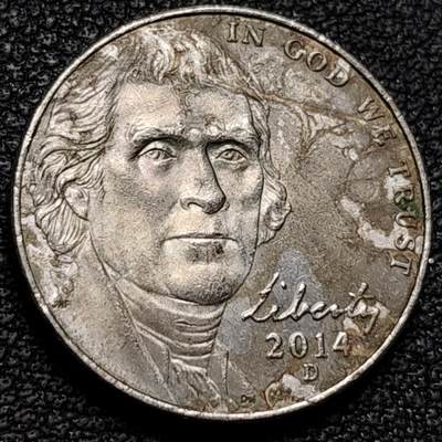 泉币菌-第181场- 精品福利场 - 美国2014年5美分纪念币 杰斐逊 及 故居蒙蒂塞洛庄园 21mm 