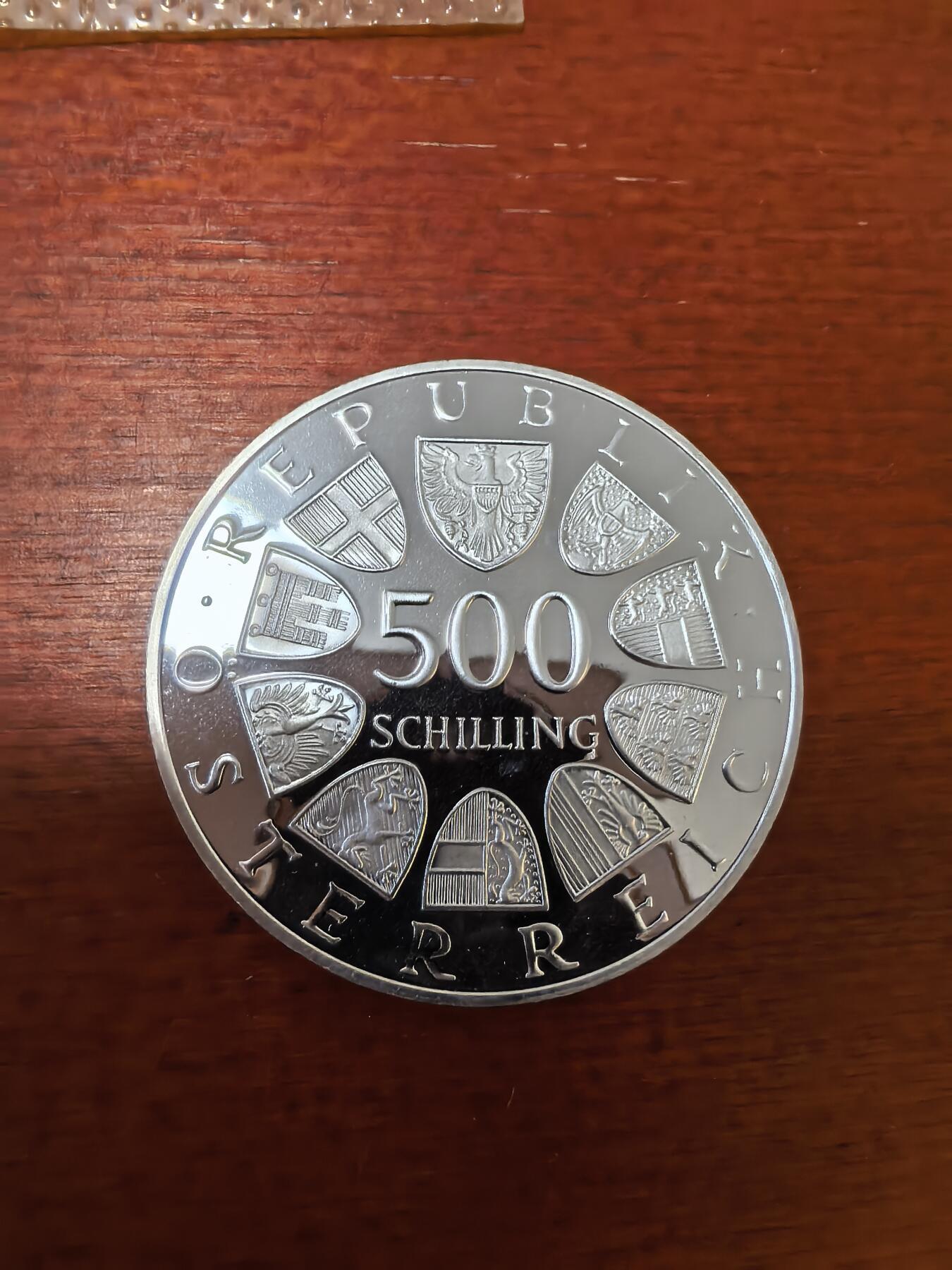 长老汇蛇年精选第九十八场拍卖 1988奥地利基社党百周年500先令精制银币，24克925银