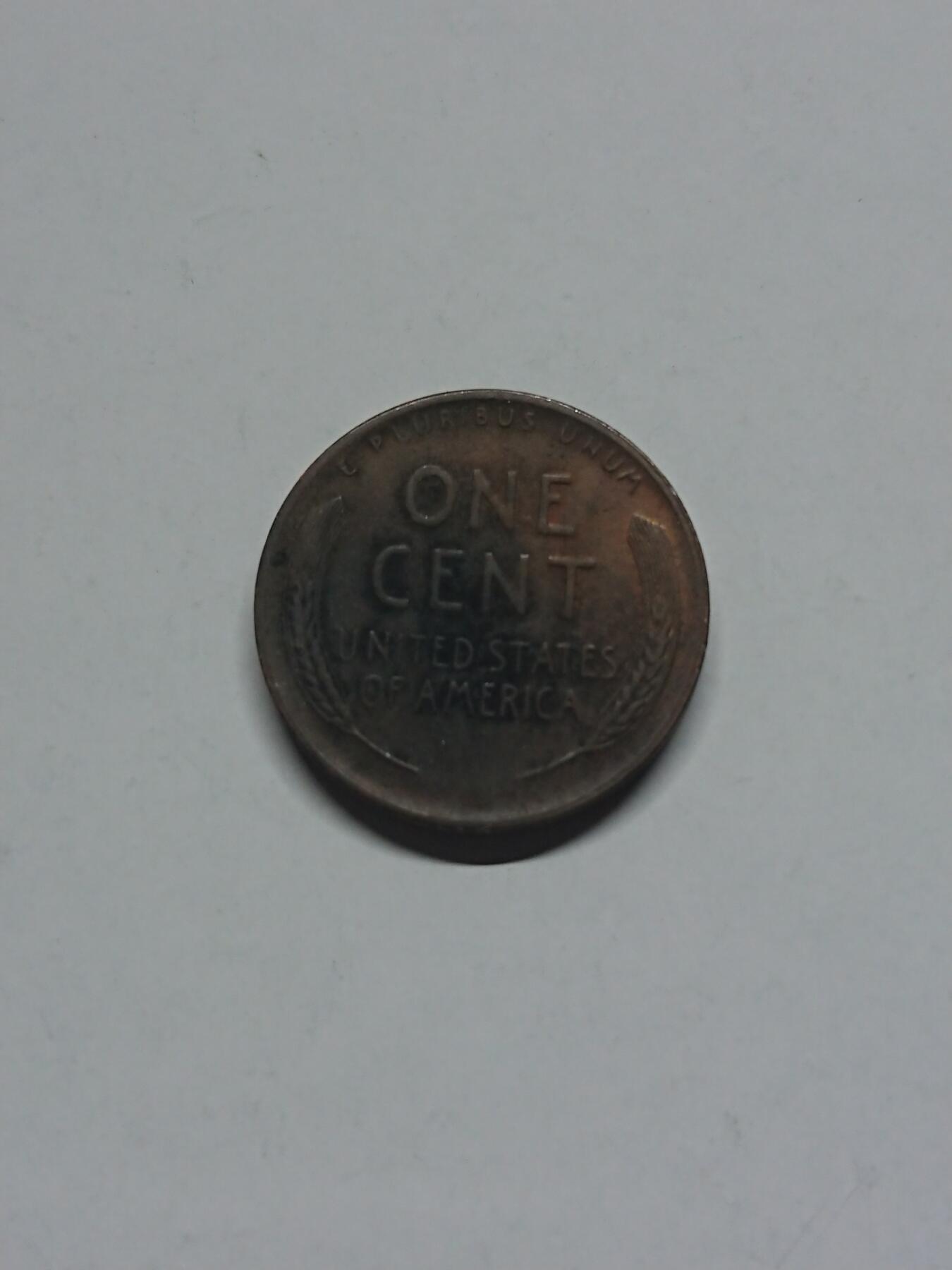 松南世界钱币——260205 美国1947年林肯1分铜币s厂标