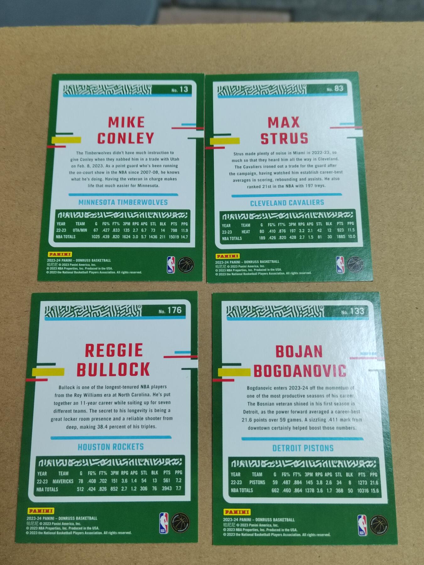 PCAI钱币 6-750  邮票邮品小专场 球星卡四张