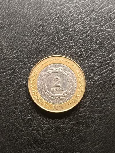 荟藏特别场次第一期——“社长的钢镚堆” - 阿根廷2011年2比索 双色币