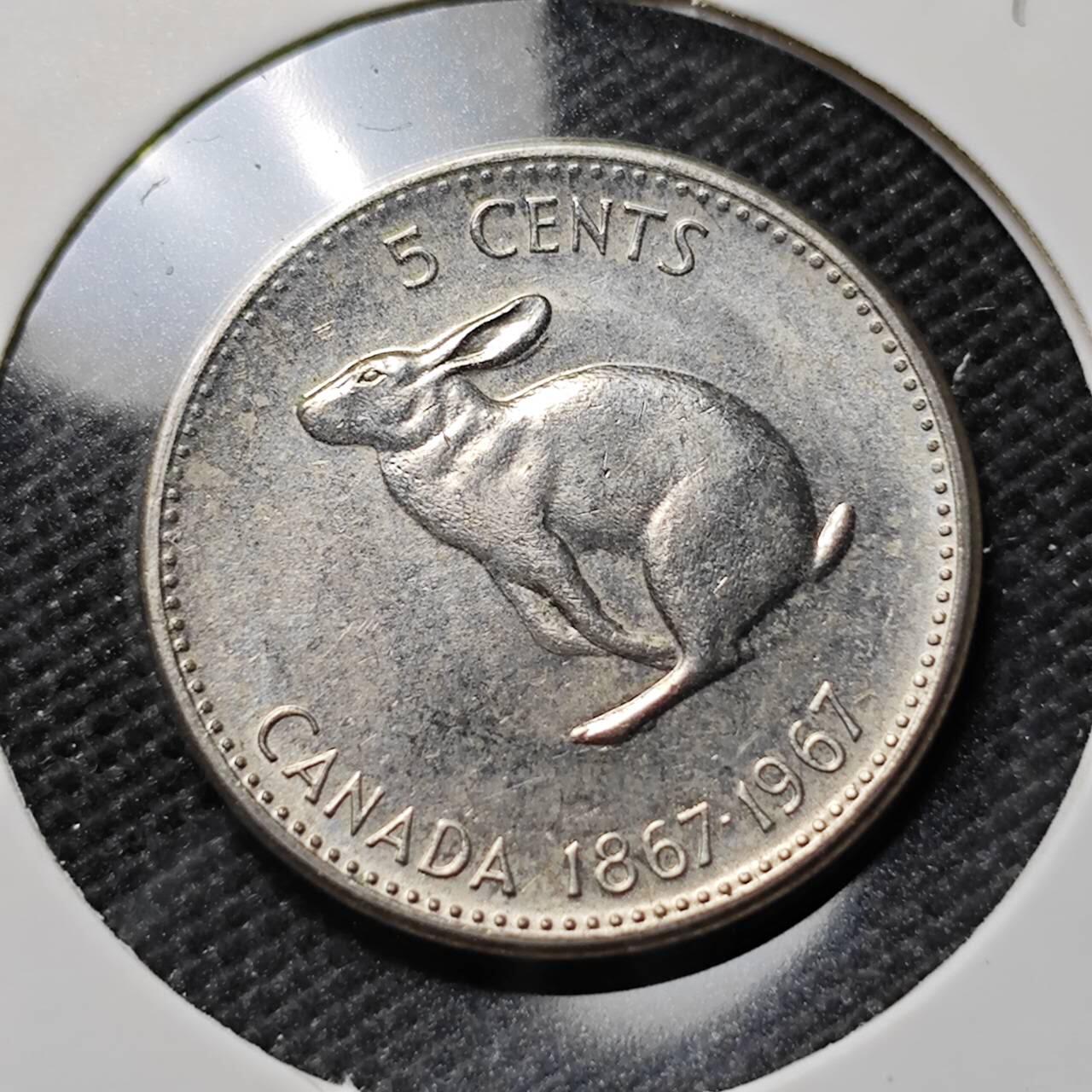 KK钱币收藏小铺  第394期  2月预留时间 周末发货  加拿大5分纪念币