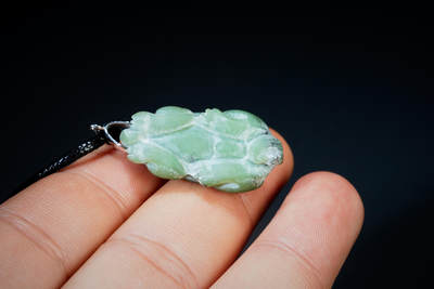 上海都达杂项专场三十四【年后发货全场包邮】  天然和田玉碧玉精雕《貔貅》挂件88-75