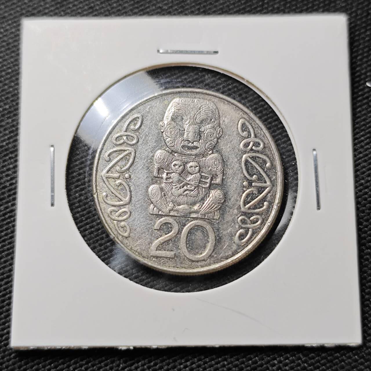 KK钱币收藏小铺  第395期  2月预留时间 周末发货 2002新西兰20分 大版