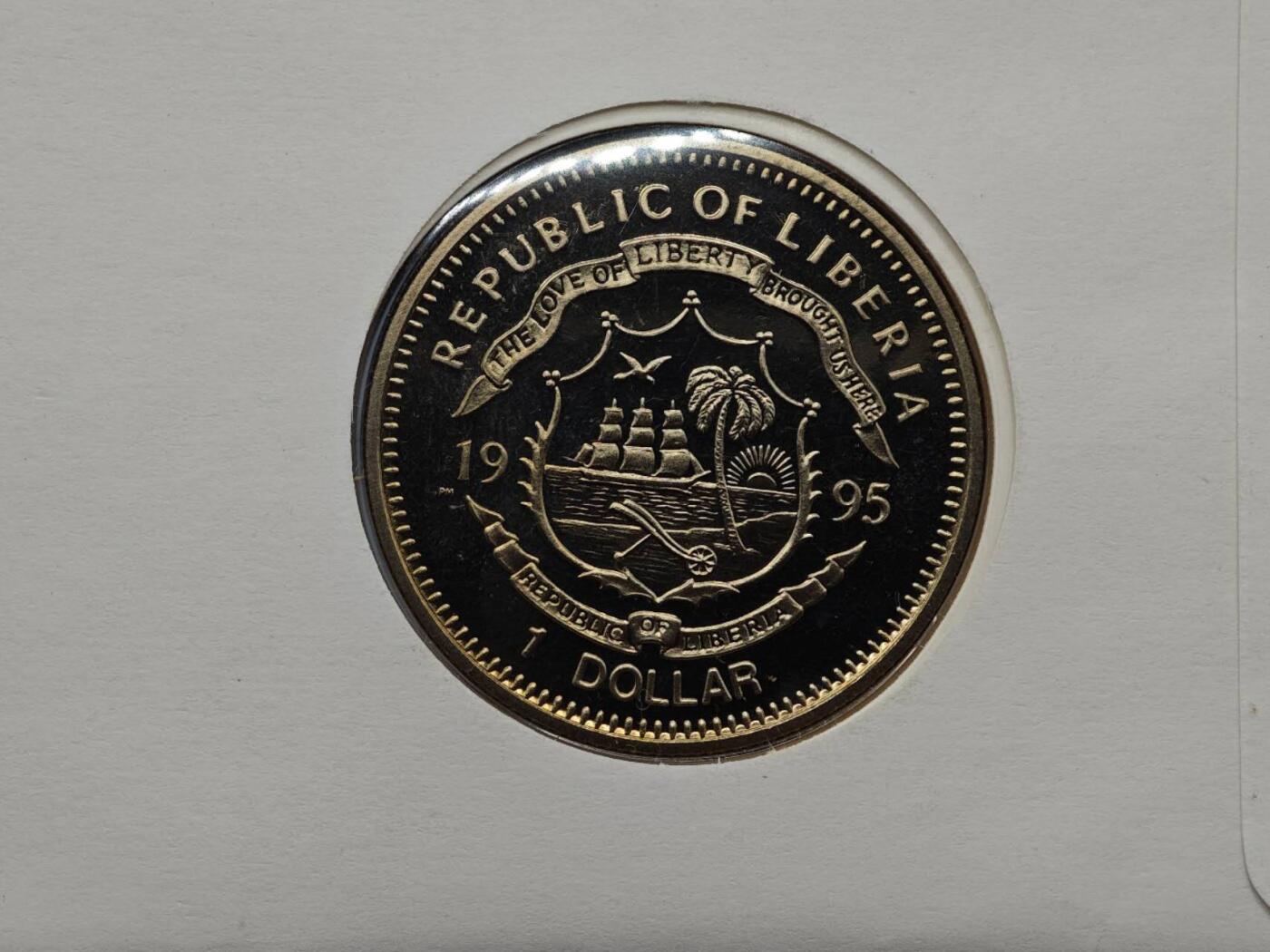  【淘币小摊】限时拍第八百七十拍   克朗币邮币封场    年前最后一场结束全部发出请更换最新收货地址不方便收货的请勿参拍或者顺丰到付 利比里亚1995年联合国50周年1元纪念币邮币封