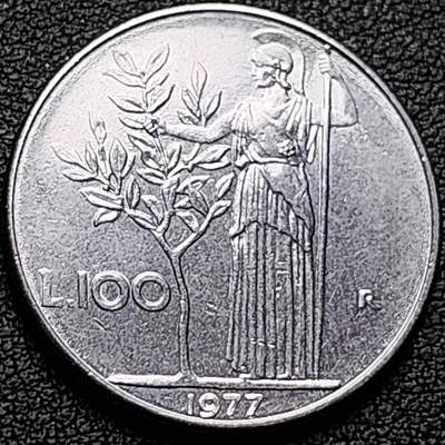 泉币菌-第184场- 精品福利场 今天的第一场 23:30分还有第二场 不见不散（192场和之前的 2月14日发货） - 意大利早期100里拉 月亮和记忆女神密涅瓦 不锈钢币 27.8mm