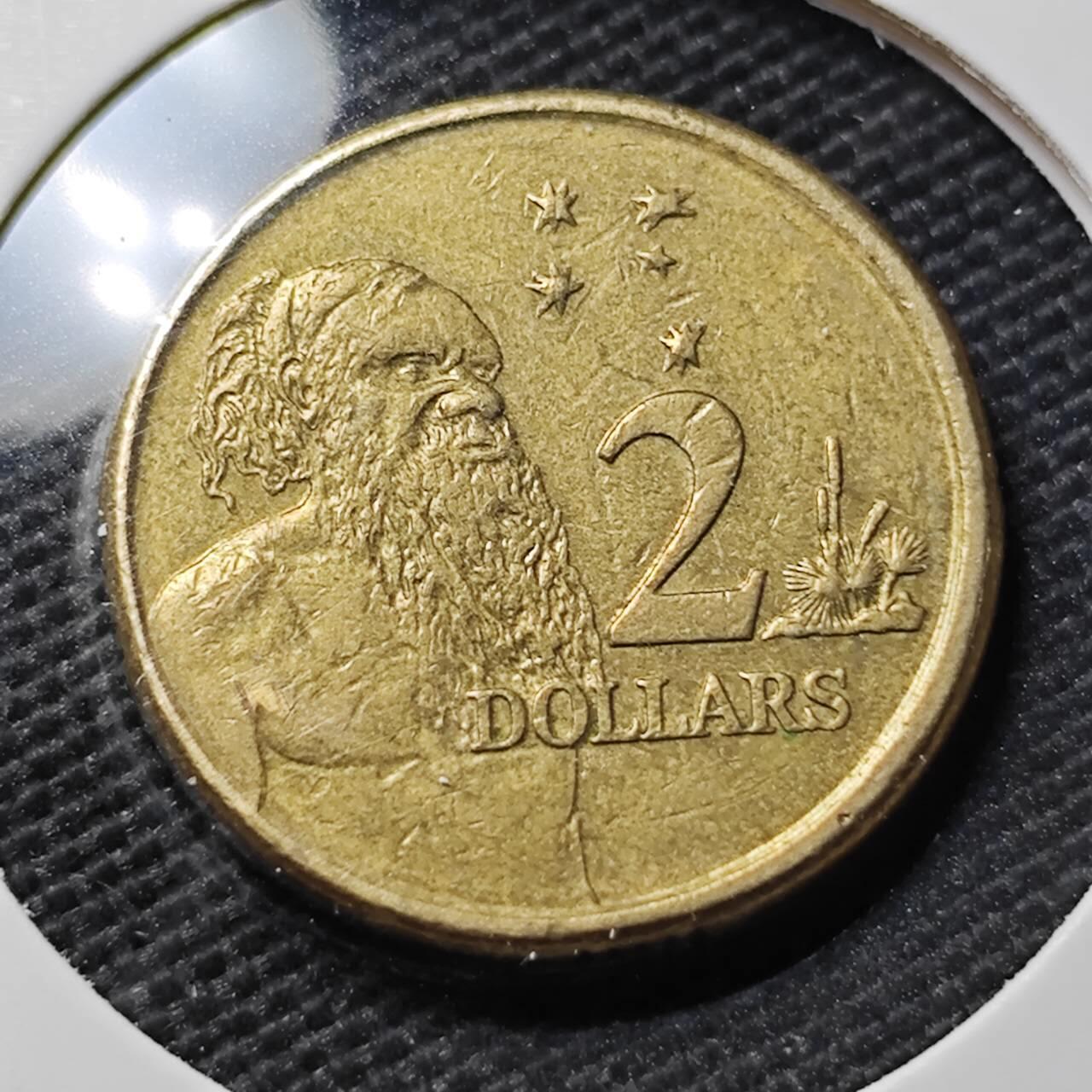 KK钱币收藏小铺  第395期  2月预留时间 周末发货 2006澳大利亚土著人2元